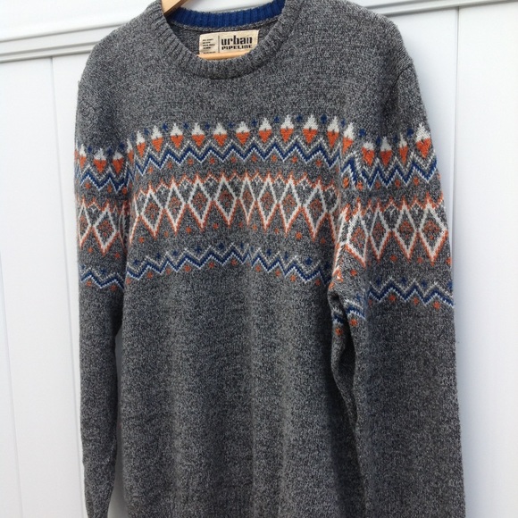 Urban Pipeline fair isle sweater sz L - Picture 2 of 4